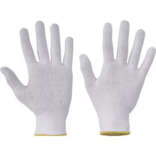 BUSTARD EVO VAM pamutkesztyű+PVC fehér10