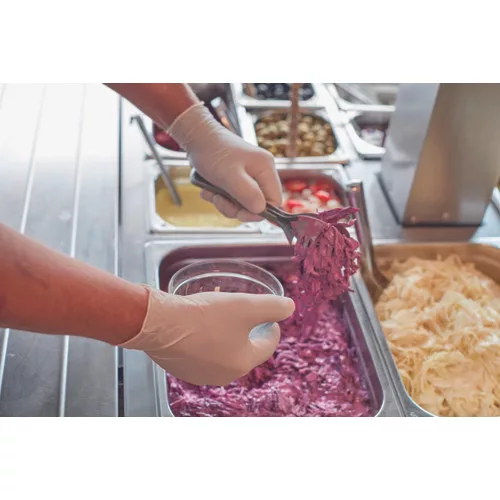 LOON kesztyű latex púderes S-7