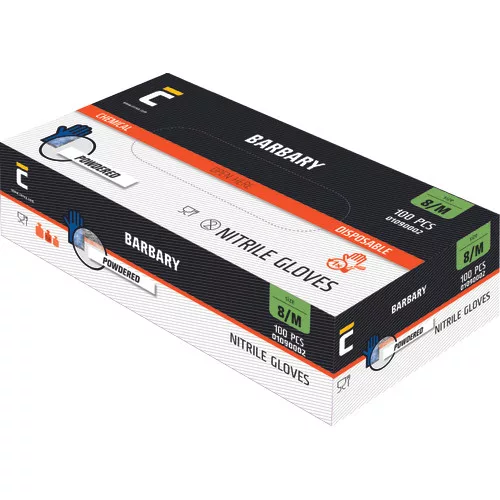 BARBARY kesztyű, nitril puderes L - 9