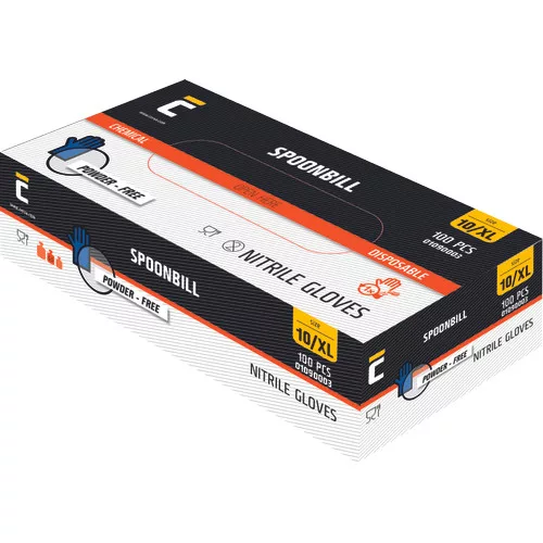 SPOONBILL kesztyű, egyszerhaszn.nitr 10