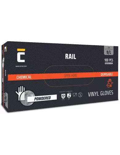 RAIL kesztyű vinil púderes M-8
