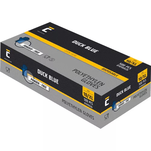 DUCK BLUE kesztyű PE kék 500db L-9