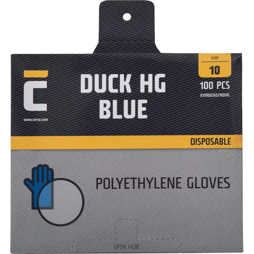 DUCK BLUE kesztyű PE kék 100db HG L-10