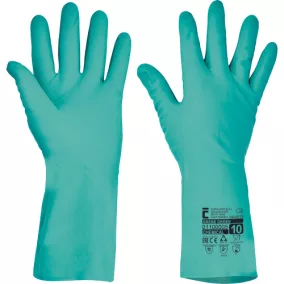 GREBE kesztyű, zöld nitril 33cm 11