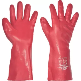 STANDARD kesztyű PVC 35 cm piros 10