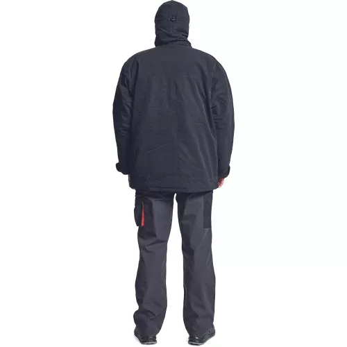 EMERTON téli kabát fekete/narancs S