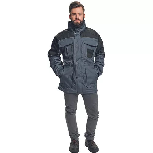 ULTIMO kabát fekete-szürke XL