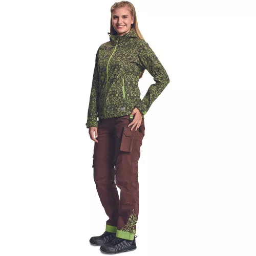 YOWIE PRINT softshell barna/zöld XXL
