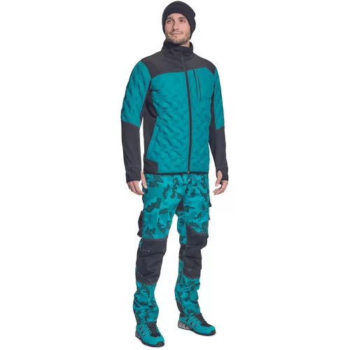 NEURUM SOFTSHELL kabát petrol kék 3XL