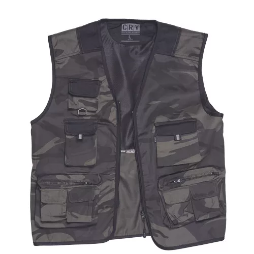 CRAMBE mellény terepmintás zöld M