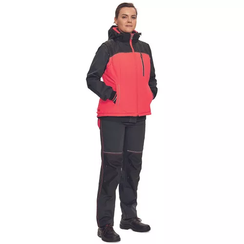KNOXFIELD LADY bélelt antracit/piros M