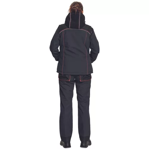 KNOXFIELD LADY bélelt antracit/piros M
