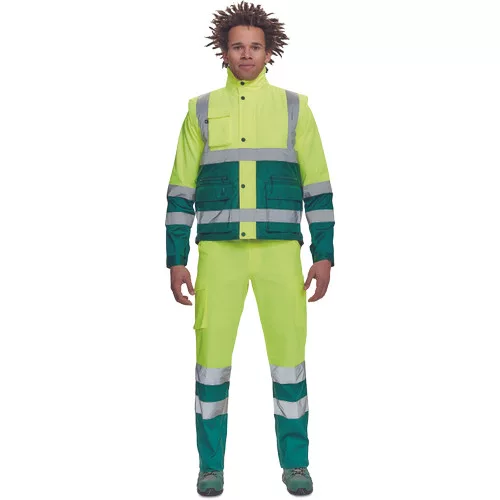 HELLIN HV mellény sárga/zöld 3XL