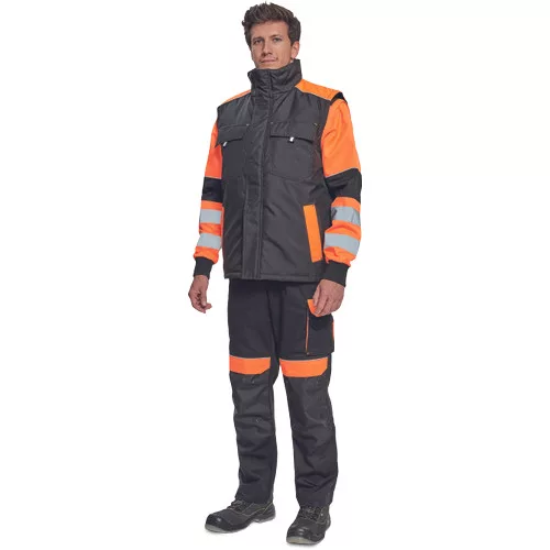 MAX VIVO mellény fekete/narancssárga L