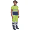 MONZON Hi-Vis póló sárga-navy M