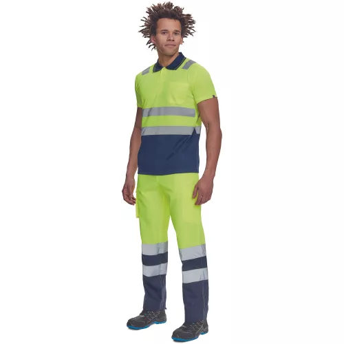 CADIZ HV galléros póló sárga/navy XL