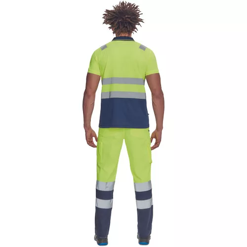 CADIZ HV galléros póló sárga/navy 3XL