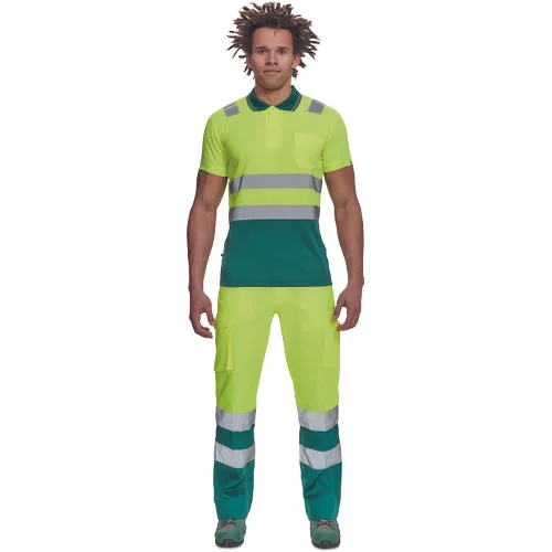 CADIZ HV galléros póló sárga/zöld 5XL