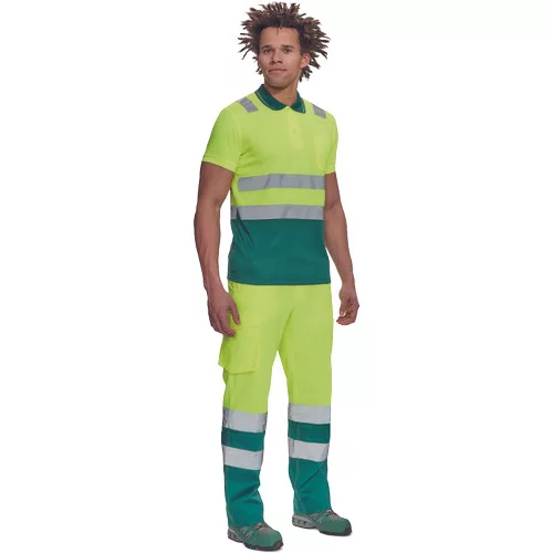 CADIZ HV galléros póló sárga/zöld 5XL