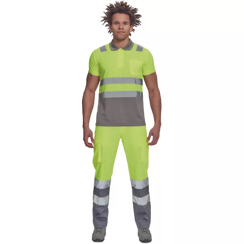 CADIZ HV galléros póló sárga/szürke 5XL