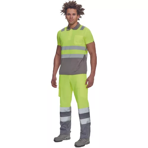 CADIZ HV galléros póló sárga/szürke 5XL