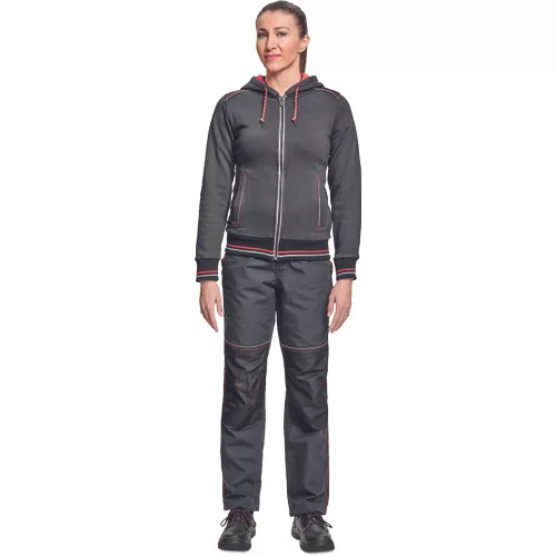 KNOXFIELD LADY kapuc.pulóver ant/piros S