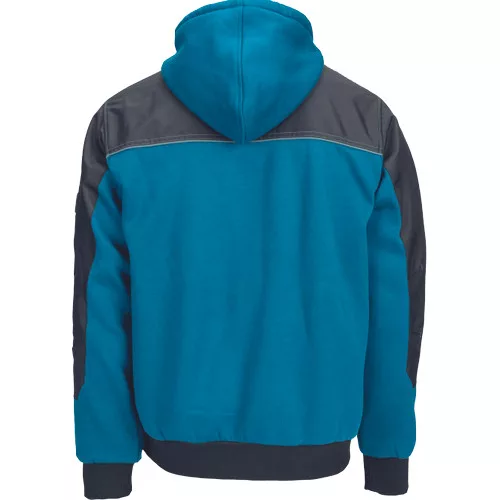 CREMORNE kapucnis kardigán petrol kék L