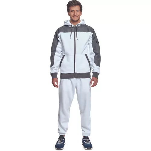 CREMORNE kapucnis kardigán fehér 4XL