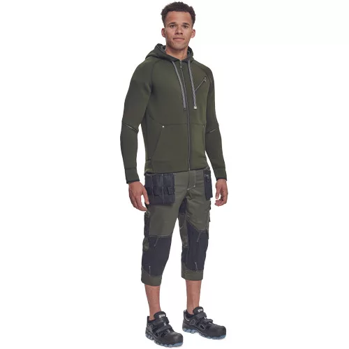 NEURUM kapucnis kardigán s.olajzöld 4XL