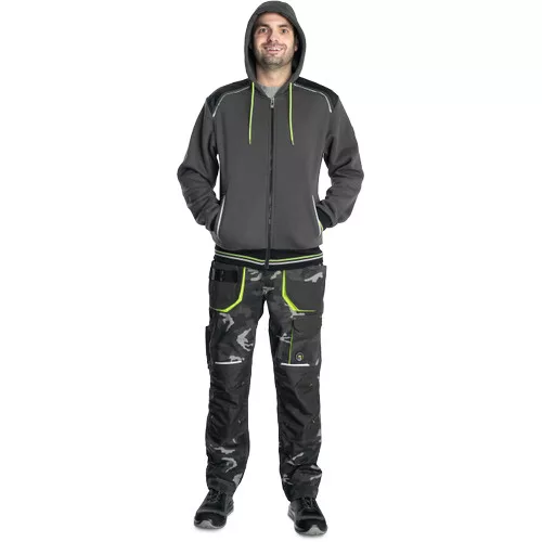 SHELDON kapucnis kardigán antracit 4XL