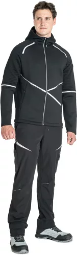 L-SURE CRAIG kapucnis kardigán fekete3XL