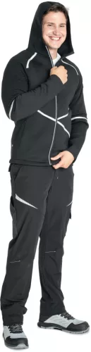 L-SURE CRAIG kapucnis kardigán fekete3XL