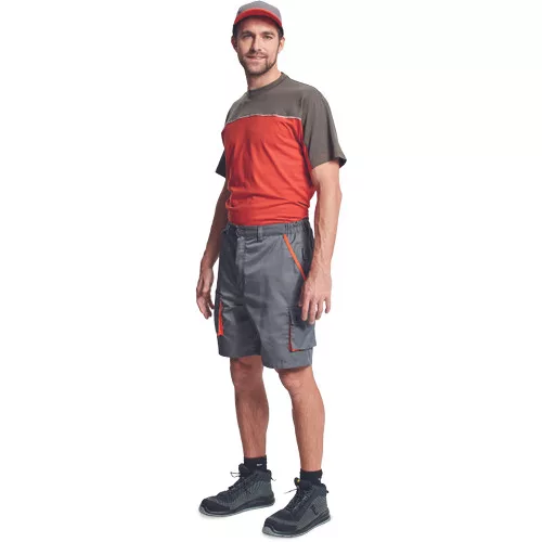 DESMAN rövidnadrá szürke/narancssárg 58