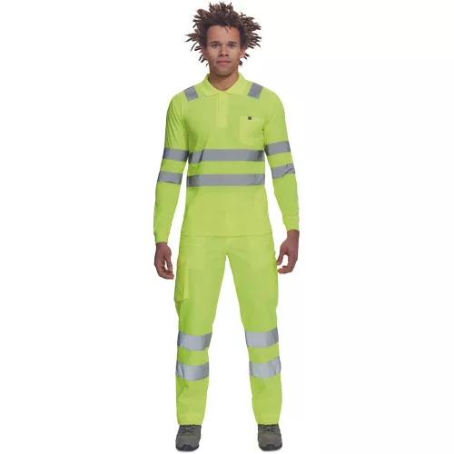 LUGO HV póló hosszú ujjú sárga 4XL