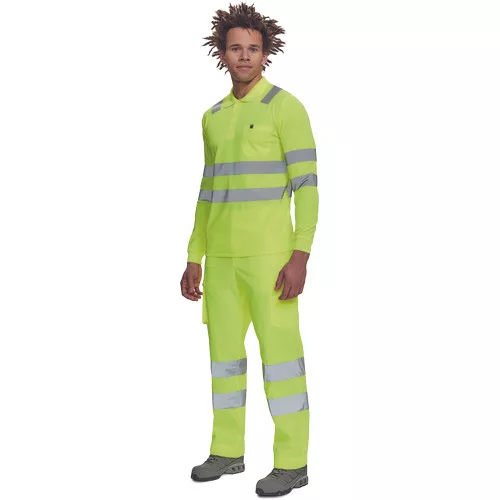 LUGO HV póló hosszú ujjú sárga 4XL