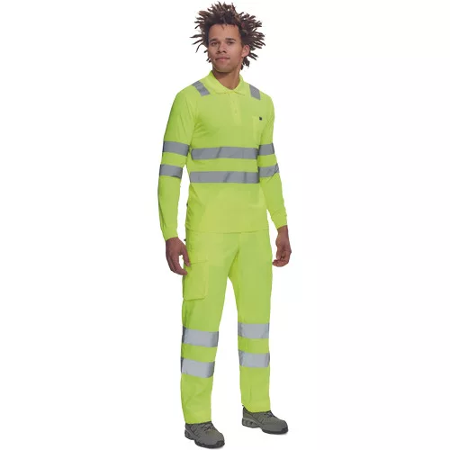 LUGO HV póló hosszú ujjú sárga 4XL