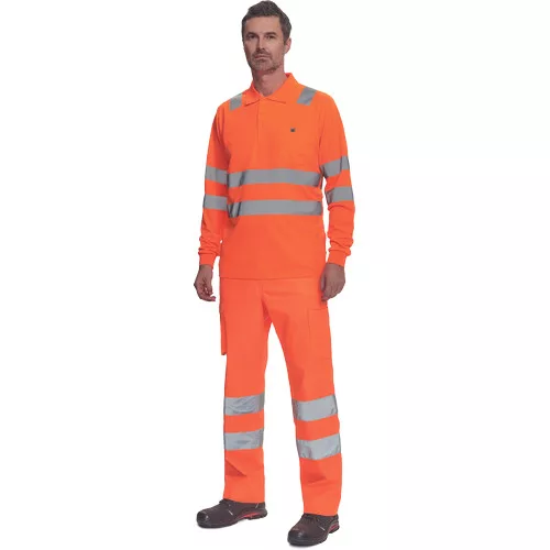 LUGO HV póló hosszú ujj narancssárga 5XL