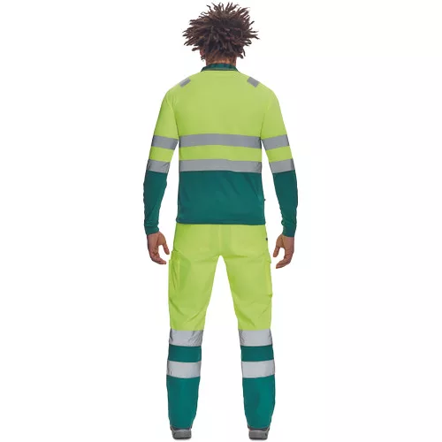 LEON HV póló hosszú ujjú sárga/zöld S