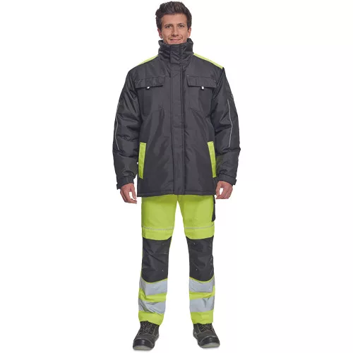 MAX VIVO télikabát fekete/sárga 4XL