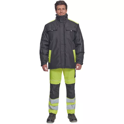 MAX VIVO télikabát fekete/sárga 4XL