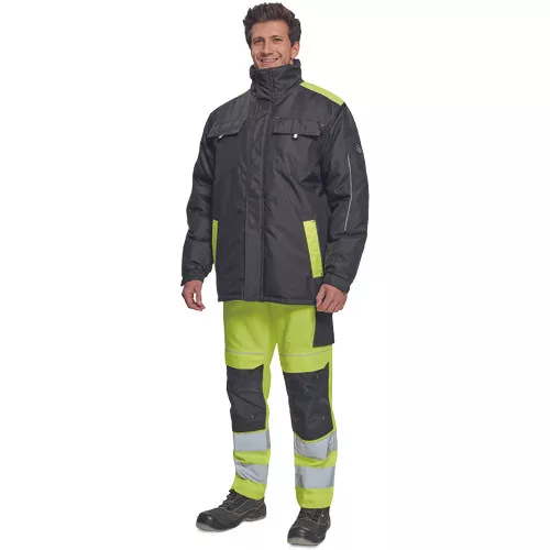 MAX VIVO télikabát fekete/sárga 4XL