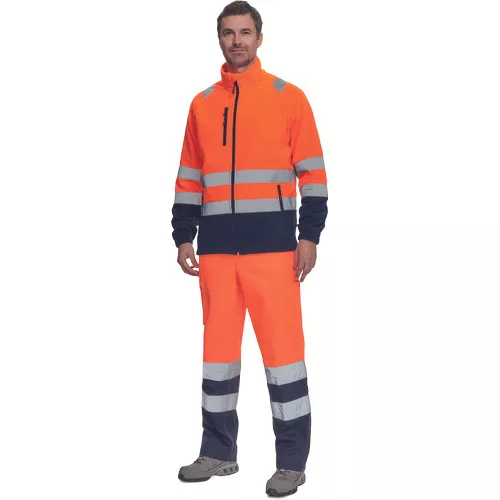 SEVILLA HV polár pulóver naranc/navy 3XL