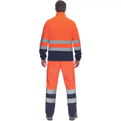 SEVILLA HV polár pulóver naranc/navy 3XL