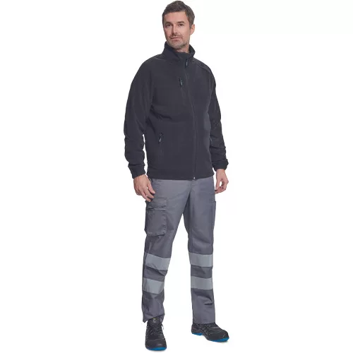 BHADRA fleece pulóver fekete XS