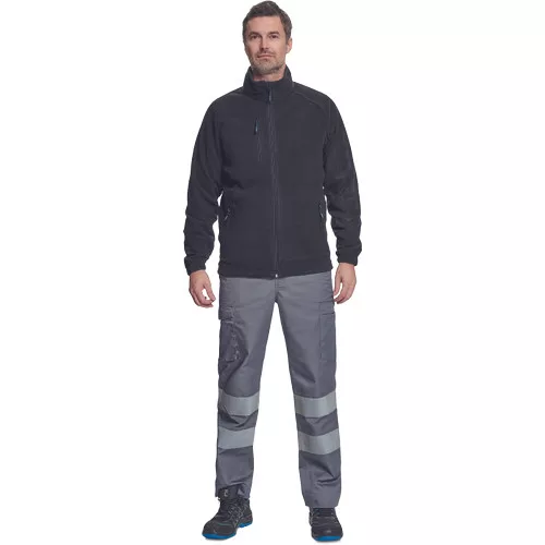 BHADRA fleece pulóver fekete XS