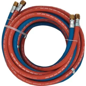   Autogén gáztömlő L.5m átmérőjű 6/9mm falvastagság 5/3.5mm kék/piros