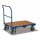 Tolókaros kocsi, rakodófelület hxsz 1030x600 mm, külső méretek hxszxm 1125x600x1015 mm, teherbírás 500 kg, ral 5010 enciánkék