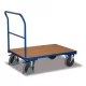 Tolókaros kocsi, rakodófelület hxsz 1030x600 mm, külső méretek hxszxm 1125x600x1015 mm, teherbírás 500 kg, ral 5010 enciánkék