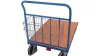 Tolókaros kocsi, rakodófelület hxsz 1230x800 mm, külső méretek hxszxm 1325x800x1015 mm, teherbírás 500 kg, ral 5010 enciánkék