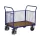 Háromfalú kocsi hálós falakkal, rakodófelület hxsz 850x500 mm, külső méretek hxszxm 1040x500x975 mm, teherbírás 400 kg, ral 5010 enciánkék